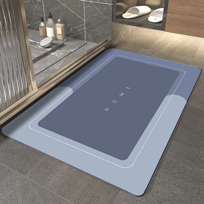 ALFOMBRA DE BAÑO SUPER ABSORBENTE GRIS OSCURO