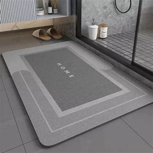 ALFOMBRA DE BAÑO SUPER ABSORBENTE GRIS OSCURO